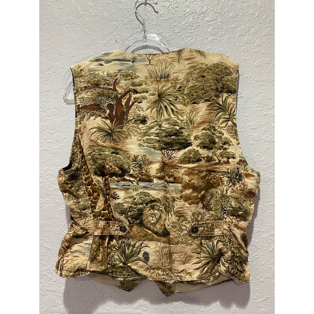 Vintage LizWear Animal Print Women's Vest 90s - Picture 3 of 5